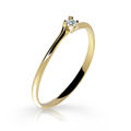 Zlatý zásnubní prsten DF 2948, žluté zlato, s briliantem